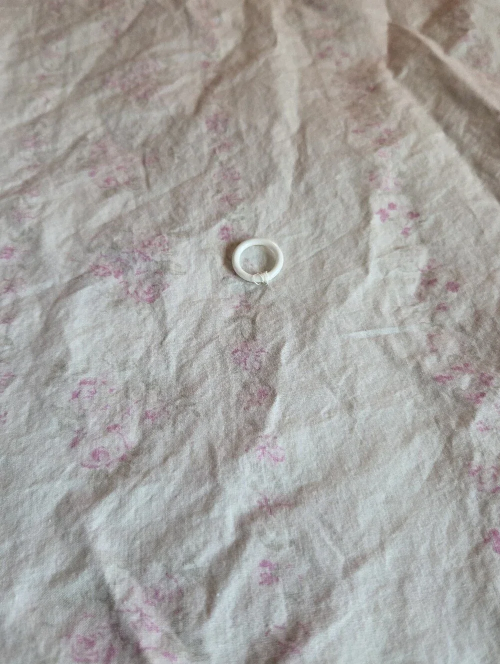 Simply Shabby Chic Soft Pink Ruffled Cotton Curtain Panel Elegant Floral Pattern